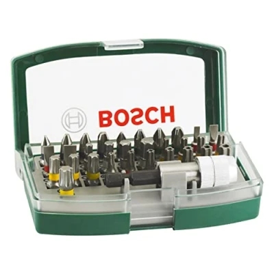 Image de Boîtier d&#039;embouts de vissage courts avec code couleur 31 pièces et 1 porte embout BOSCH