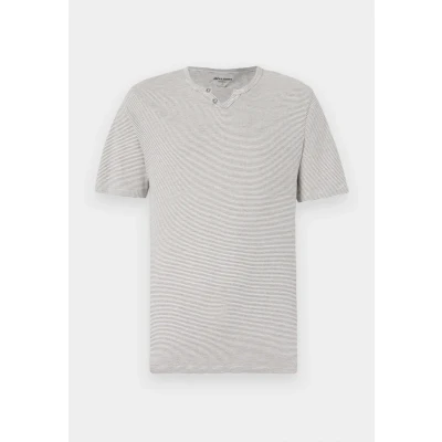 Image de Jack &amp; Jones Jjesplit NECK Stripe TEE Tshirt imprimé, Homme, Taille: Small, Cloud dancer