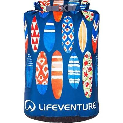 Image de Lifeventure 100 Percent Waterproof 25l Dry Bag with Surfboards Print, Ideal for Paddleboarding, Kayaking, Swimming, Beach and More Sac étanche Mixte, Planches de Surf, 15 l