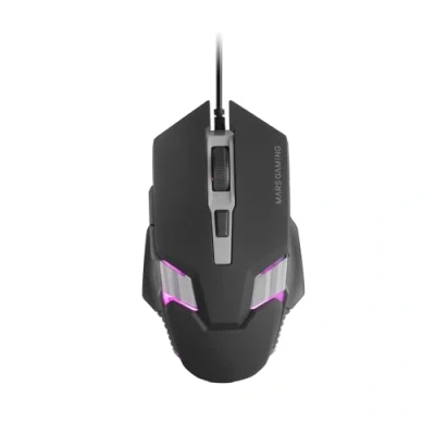 Image de Souris Gaming Mars MM024 Éclairage RGB Flow Capteur Optique 4000 DPI Switchs Mécaniques Huano