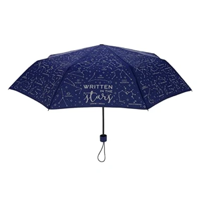 Image de Legami Parapluie pliant, Ouverture manuelle, Structure coupe vent, Boîtier inclus, Léger, Portable, Ø 100 cm, Tema Stars, Stars