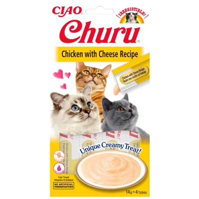 Image de Inaba Churu pour chats Purée de Poulet et Fromage