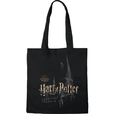 Image de HARRY POTTER TOTE BAG HOGWARTS», REFERENCE : BWHAPOMBB011, NOIR, 38 X 42 CM