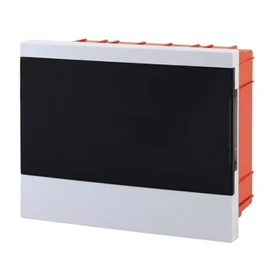 Image de Lion Electric Boîte à fusibles encastrée 1 rangée 12 modules, petit distributeur blanc, en saillie IP40, sans halogène Installation pour pièces humides, caves, garage et tous les