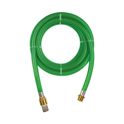 Image de FITT ASPIRTECH 4 m Tuyau pour Aspiration de l’Eau, le Raccordement aux Pompes, avec des Raccords en Laiton et un Filtre clampé, vert