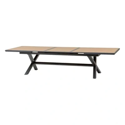 Image de Table extérieure extensible 12p. Axiome effet bois et graphite Hespéride