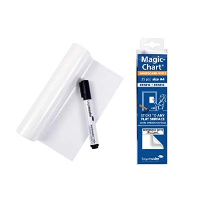 Image de LEGAMASTER Magic Chart Notes Tableau blanc, Polypropylène, blanches, 20 x 30 cm (A4)