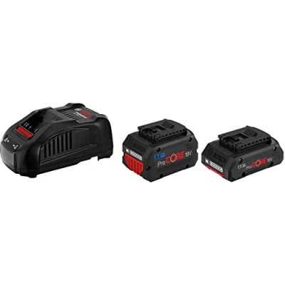 Image de Bosch Professional 18V System Set de batteries (1x batterie ProCORE18V 4.0Ah, 1x 8.0Ah + chargeur rapide GAL 1880 CV, dans boîte carton)