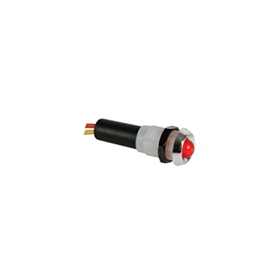 Image de Perel 139223 Lampe de signal LED, 24 V, boîtier ABS chromé, rouge