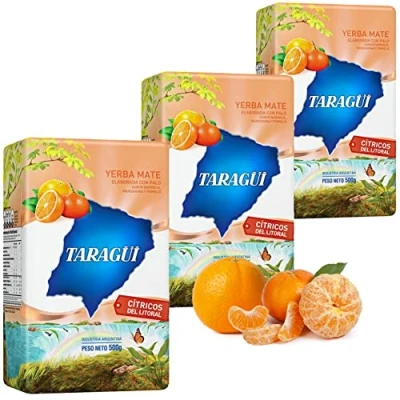 Image de Taragui Yerba Maté Citrus 1,5 kg (3x500g) Le temps de vieillissement est 12 mois Argentine