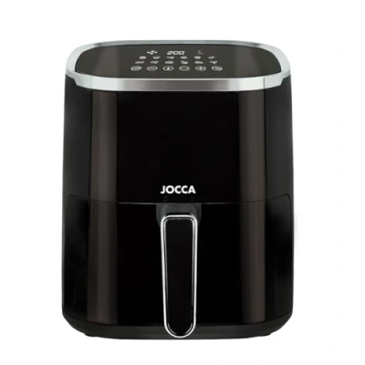Image de Jocca Friteuse à Air chaud 5 l sans huile avec fenêtre Fryer Puissance 1450 W Protection contre la surchauffe Écran LED tactile Programmes prédéfinis Noir