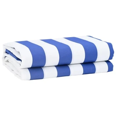 Image de VidaXL Tissu de remplacement store bleu et blanc 10x1.6 m 42000813