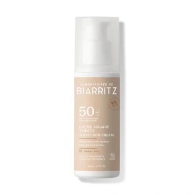 Image de Laboratoires de Biarritz Crème Solaire Visage Teintée Ivoire SPF50 Certifiée Bio Unifie le Teint et Prévient l&#039;Apparition Taches 50 ml Fabriquée en France