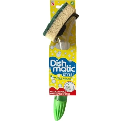 Image de Dishmatic Brosse à vaisselle et recharge pour éponge récurer robuste