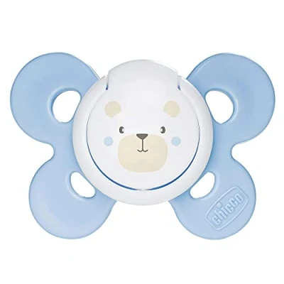 Image de Chicco PhysioForma Comfort Tétines Bébé en Silicone, Sucette Douce et Tendre, Aide à la Respiration, Favorise le Développement de Bouche, 0 6 Mois, 1 Unité, Bleu, Coloris Aléatoire