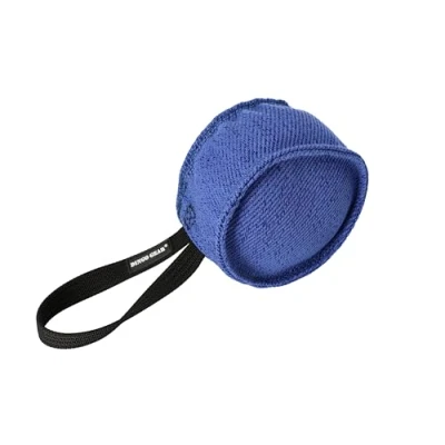 Image de Dingo Gear Jouet de Traction Berta en Forme Tambour pour Entraînement à la Morsure, K9, IGP, Rapport, Obéissance, Sports Canins, Mordant Matériau Français avec 1 Poignée, Bleu (S00093)