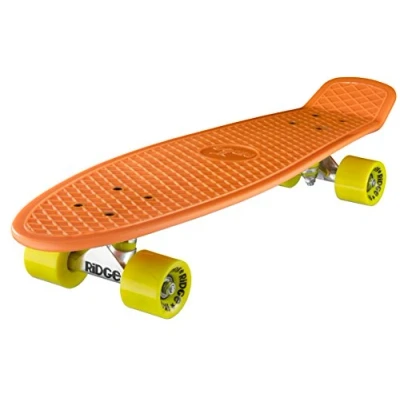 Image de Ridge Retro 27 Skateboard complet Orange/Jaune 27&#039;&#039; x 7,5&#039;&#039; 69 cm