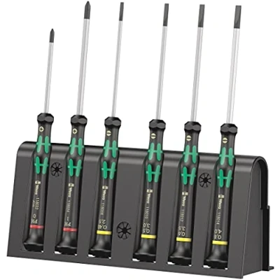 Image de Wera Kraftform Micro / 05118152001 Jeu de tournevis d&#039;électricien 4 fendus 2 cruciformes PH (Import Allemagne), Vert