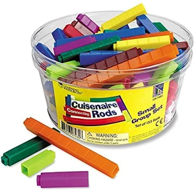 Image de Learning Resources Kit de réglettes Cuisenaire en plastique emboîtables pour petit groupe (jeu 155)