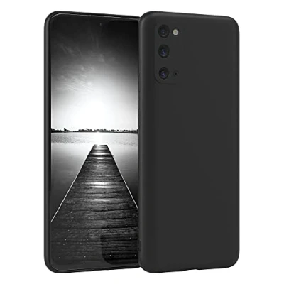 Image de EAZY CASE Housse en Silicone pour Galaxy S20 Souple Antichoc Portable avec Protection Appareil Photo Fines Premium Cover TPU Phone Bumper Noir