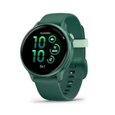 Image de Garmin vívoactive 6 Montre connectée avec GPS Forme &amp; santé écran Ultra Lumineux Jasper Green boîtier Vert Sapin