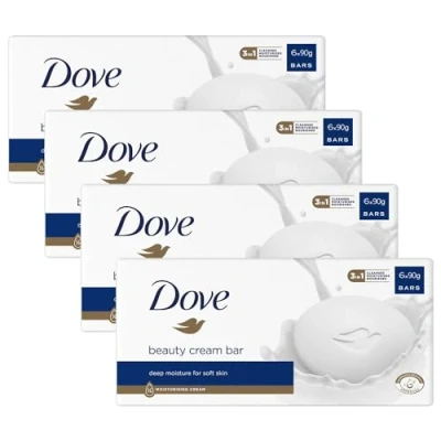 Image de Dove Orginal Beauty Cream Bar 3 en 1 nettoie, hydrate et nourrit, savon de bain sans sulfate pour une peau douce lisse, adapté à un usage quotidien 6 x 90 g, lot 4