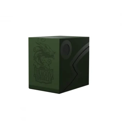 Image de Rangement+pour+Cartes+ +Deck+Box+Dragon+Shield+Double+Shell+%3A+Revised+Forest+%28Vert%2FNoir%29