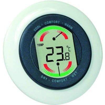 Image de Technoline WS 9412 Thermomètre avec Affichage de la Température Intérieure/Humidité Intérieure Noir/Blanc