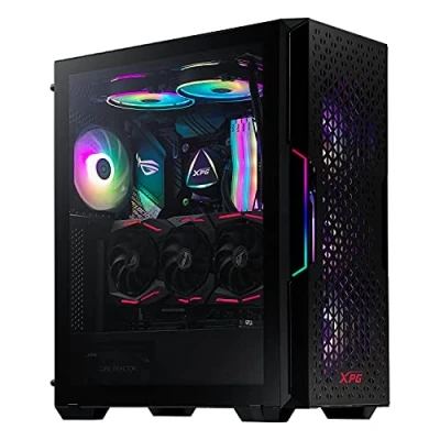 Image de ADATA XPG STARKER AIR Mid Tower PC Chassis, ATX/Micro ATX, Mini ITX, Compact Size, Tempered Glass Side Panel, I/O USB 3.0 Port, Black