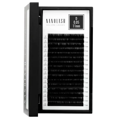 Image de extensions de cils Nanolash faux pour extension professionnelle, volume (0.05 D, 11mm)