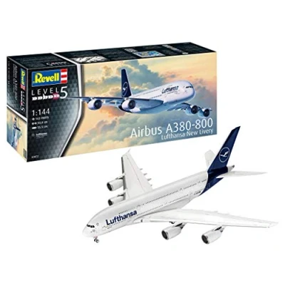 Image de Revell 03872 maquette d&#039;avion Airbus A380800 Lufthansa, échelle : 1/144, multicolore