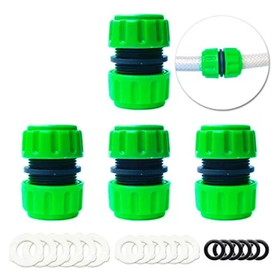 Image de YAAVAAW 4 Pièces d&#039;Extension de Joint Réparation Tuyau 1/2 Pouce (12,5 mm),Pour Connecter Les Joints Rapide d&#039;Arrosage