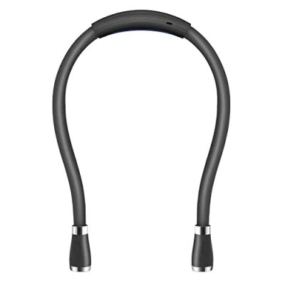Image de SingHong Lampe de lecture à LED avec lumière USB rechargeable, kit mains libres, 4 ampoules LED, luminosité réglable, pour au lit ou en voiture(Noir)