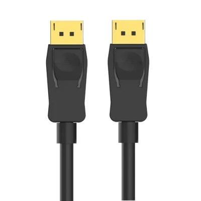 Image de EWENT EC1402 Câble Display Port 1.2 Résolution 4K et 3D avec Audio Numérique Compatibilité Universelle Adapté Longueur 1 m Couleur Noire de Moniteur