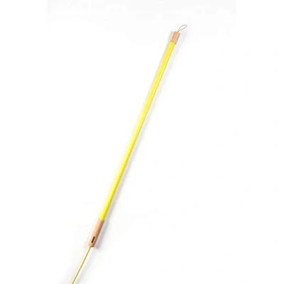 Image de SELETTI luminaire LED Linea, jaune, détails en bois, universel