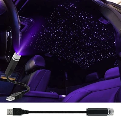 Image de Weinsamkeit Lampe Projecteur LED, Portable de Toit avec Interface USB Plug and Play Motif d’Éclairage en Ciel Étoilé Veilleuse Orientable Plusieurs Effets Lumière pour Voitures/Maison/Fête