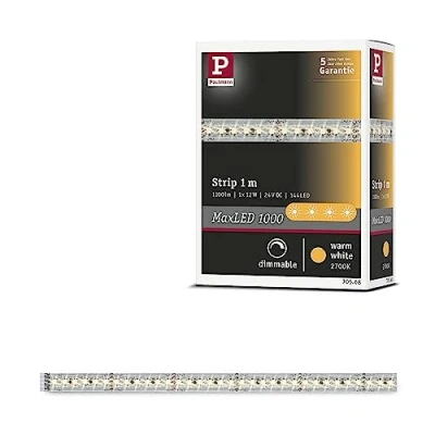 Image de Paulmann 70568 Function MaxLED 1000 Bande 1m, 2700K blanc chaud, 13,5W 24V, Argent