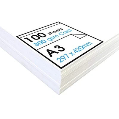 Image de Artway Studio A3 Carte Blanche Idéal pour la présentation, l&#039;affichage, le montage et papier cartonné 300gsm (100 feuilles)