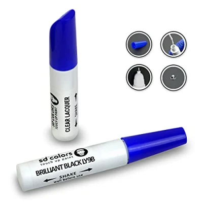Image de SD COLORS Kit de réparation retouche peinture Noir brillant LY9B L041 A1 12 ml Code couleur : (peinture + laque)