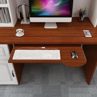 Image de GAMAK Support Clavier Coulissant sous Bureau, Ordinateur Ergonomique, Tablette Coulissante Souris pour de Clavier, (Color : Teak Color, Size 60cm)