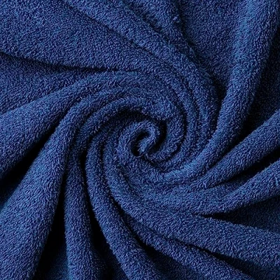 Image de Todocama Lot de 2 Serviettes 100% Coton 550 g/m² Extra Douces 5502, très absorbantes et à séchage Rapide (Bleu Marine, 100 x 150 cm)