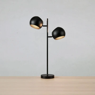 Image de Markslöjd Lampe à poser Edgar, 2 lampes, noire