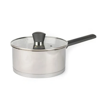 Image de Russell Hobbs RH01164EU Excellence Collection 20 cm Casserole avec Couvercle en Verre, Acier Inoxydable, Finition Miroir Polie, Compatible Plaques à Induction, Passe au Lave Vaisselle Silver