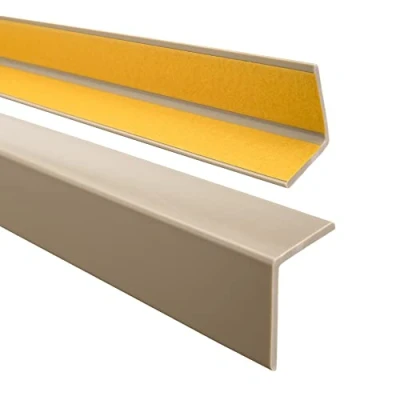Image de Quest Cornière PVC 40x40mm Baguette d’Angle de Protection, profilé autoadhésif Protection et rebords, Souple Autocollant Beige, 100cm