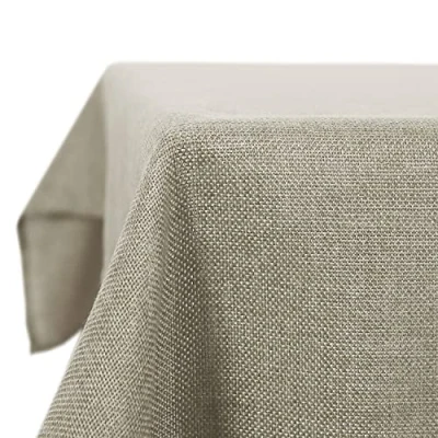 Image de Deconovo Nappe Grande Taille de Table Rectangulaire 137x274 cm Résistente à l&#039;eau et Sèche Vite Idéale pour Usage Quotidien Cuisine Jardin Salle Manger Salon, Lin