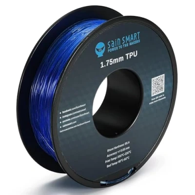Image de SainSmart 21028224 Flexible TPU Filament pour imprimantes 3d, 1.75 mm, 1 kg, Bleu