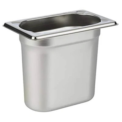 Image de APS 81506 Récipient GN 1/9, acier inoxydable gastronorme, dimensions 175 x 105 mm/hauteur 150 mm/volume 1,5 litres