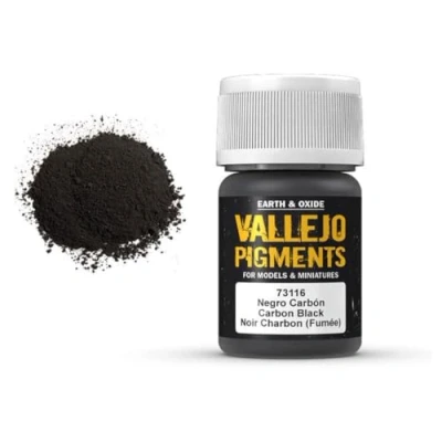 Image de Vallejo Pigments 35 ml Fumée de carbone, noir