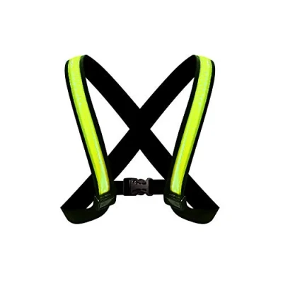 Image de Easypix StreetGlow Lampe à bandoulière LED Unisexe pour Adulte, L/XL, Noir, Jaune Fluo