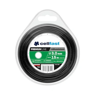 Image de Cellfast Fil De Coupe Débroussailleuse Renforcé Acier Trempé Et Résistant Premium Rond 3,0 mm 15 m